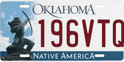 OK license plate 196VTQ