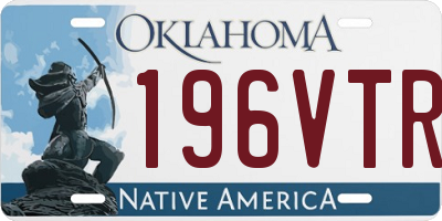 OK license plate 196VTR