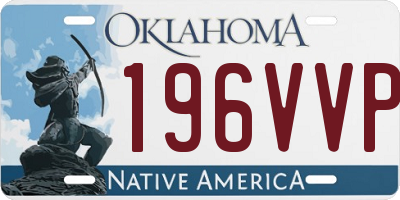 OK license plate 196VVP