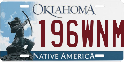OK license plate 196WNM