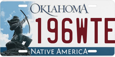 OK license plate 196WTE