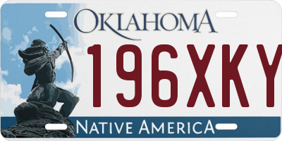 OK license plate 196XKY