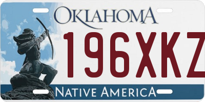 OK license plate 196XKZ