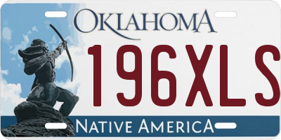 OK license plate 196XLS