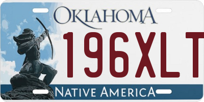 OK license plate 196XLT