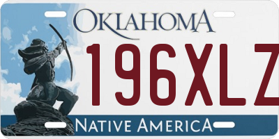 OK license plate 196XLZ