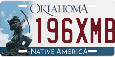 OK license plate 196XMB