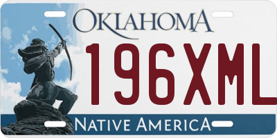 OK license plate 196XML