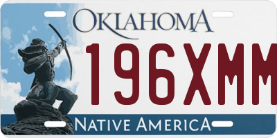 OK license plate 196XMM