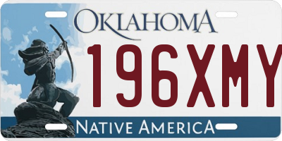 OK license plate 196XMY