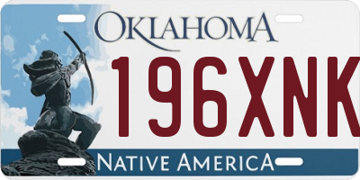 OK license plate 196XNK