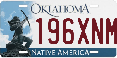 OK license plate 196XNM