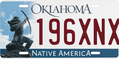 OK license plate 196XNX