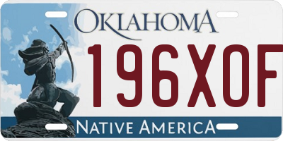 OK license plate 196XOF