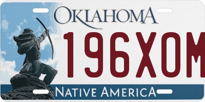 OK license plate 196XOM