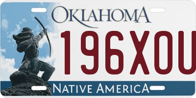 OK license plate 196XOU