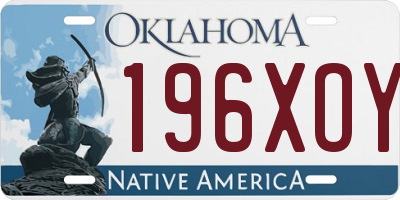 OK license plate 196XOY