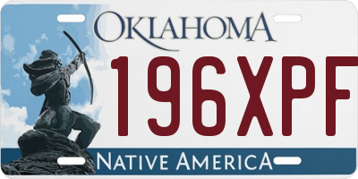 OK license plate 196XPF