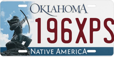 OK license plate 196XPS