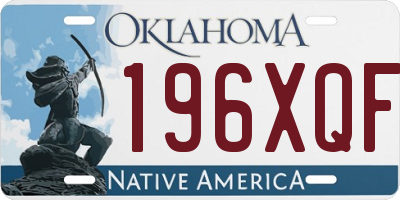 OK license plate 196XQF