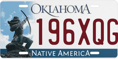 OK license plate 196XQG