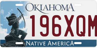 OK license plate 196XQM