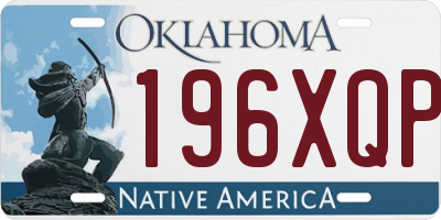 OK license plate 196XQP
