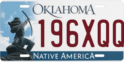 OK license plate 196XQQ