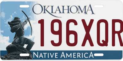 OK license plate 196XQR