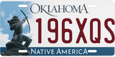 OK license plate 196XQS