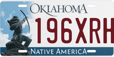 OK license plate 196XRH