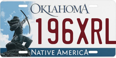 OK license plate 196XRL