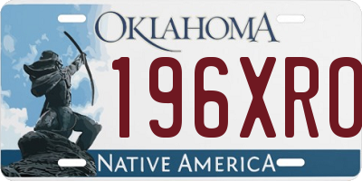 OK license plate 196XRO