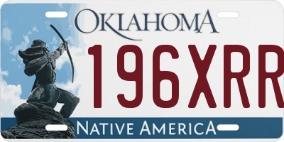 OK license plate 196XRR