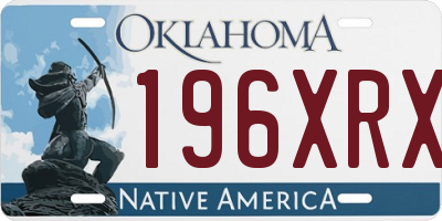 OK license plate 196XRX