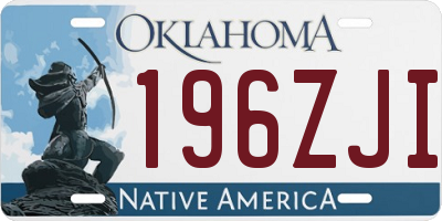 OK license plate 196ZJI