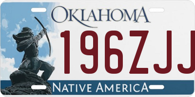 OK license plate 196ZJJ