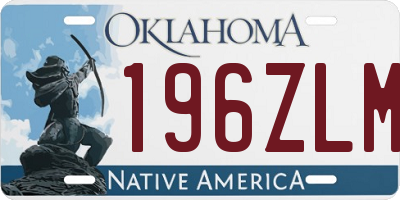 OK license plate 196ZLM