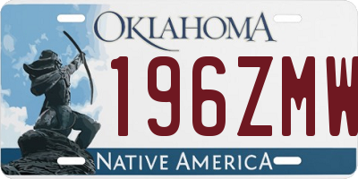 OK license plate 196ZMW