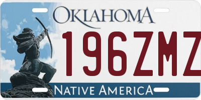 OK license plate 196ZMZ