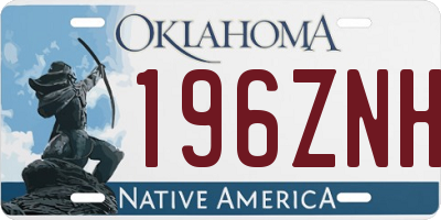 OK license plate 196ZNH