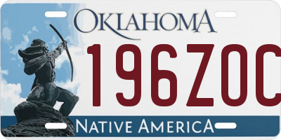 OK license plate 196ZOC