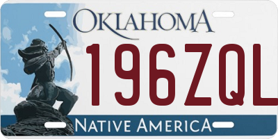 OK license plate 196ZQL