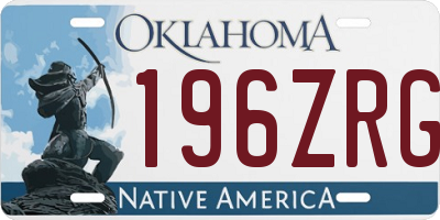 OK license plate 196ZRG