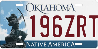 OK license plate 196ZRT