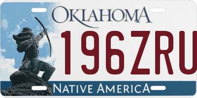 OK license plate 196ZRU