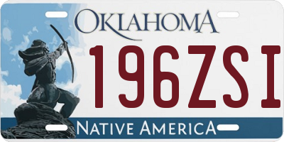 OK license plate 196ZSI