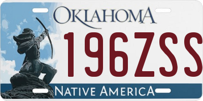 OK license plate 196ZSS