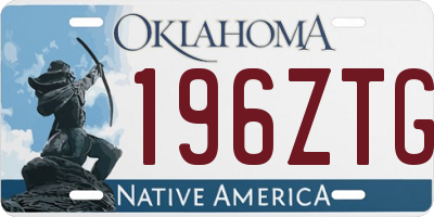 OK license plate 196ZTG