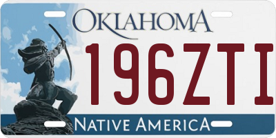 OK license plate 196ZTI